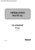 TX-850 TX-850F type 03 operation